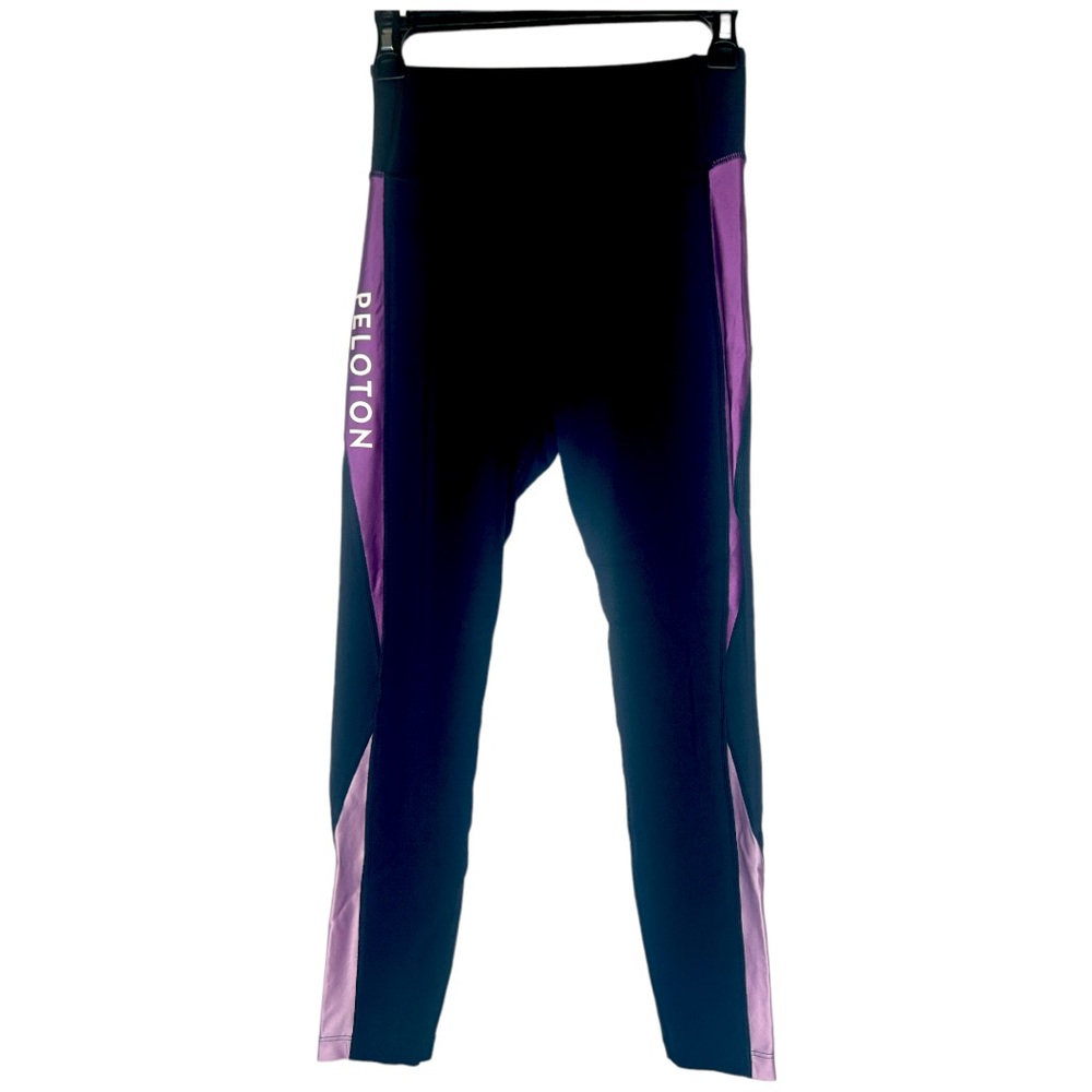 Peloton Colorblock Speed Leggings Black and Purple Small